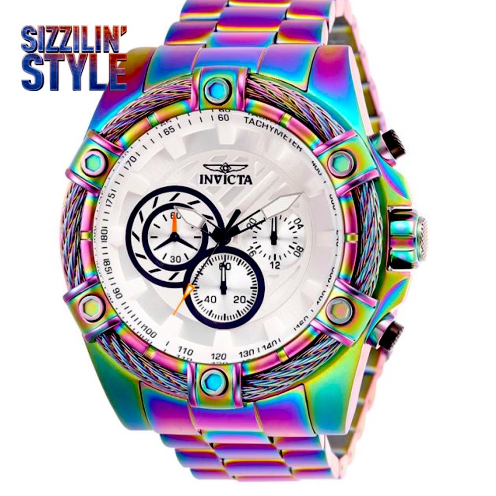 Stunning NWT Invicta Bolt Men’s Iridescent Watch
